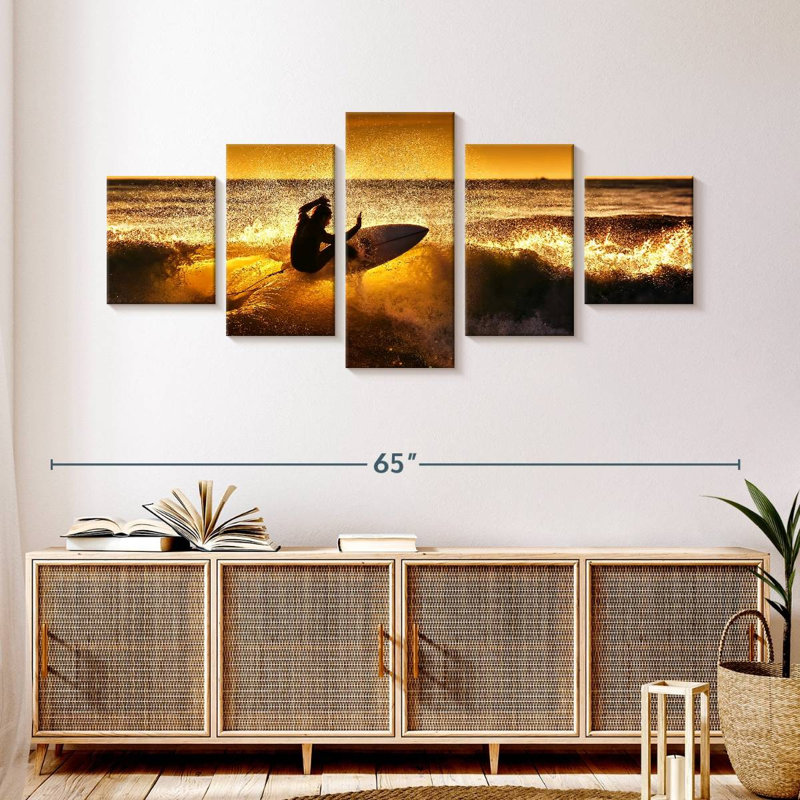 Sunset Surfer, 24" H x 55" W