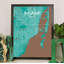 Miami City Map - No Frame Print-65126778