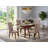 5 Piece Modern Dining Table Set Includes a Rectangle Wooden Table with Butterfly Leaf and 4 Dark Khaki Linen Fabric Parson Chairs, Mahogany-2068309061