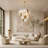 11-Light Dimmable Tiered Leaf Chandelier
