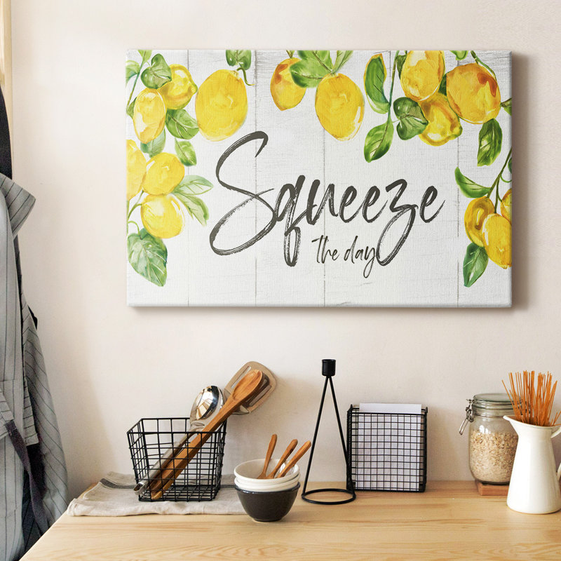 Toile tendue avec châssis Lemon Squeeze Premium - prête à être accrochée, H 8 po x l 12 po