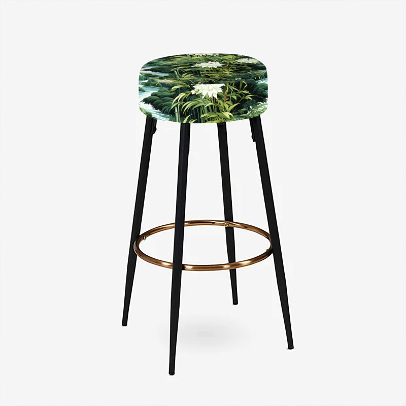 Bamboo Forest Allure - Ensemble de 2 tabourets de bar orientaux