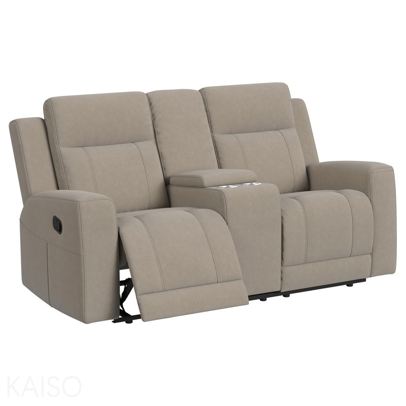 Causeuse inclinable rembourrée Taupe, Taupe
