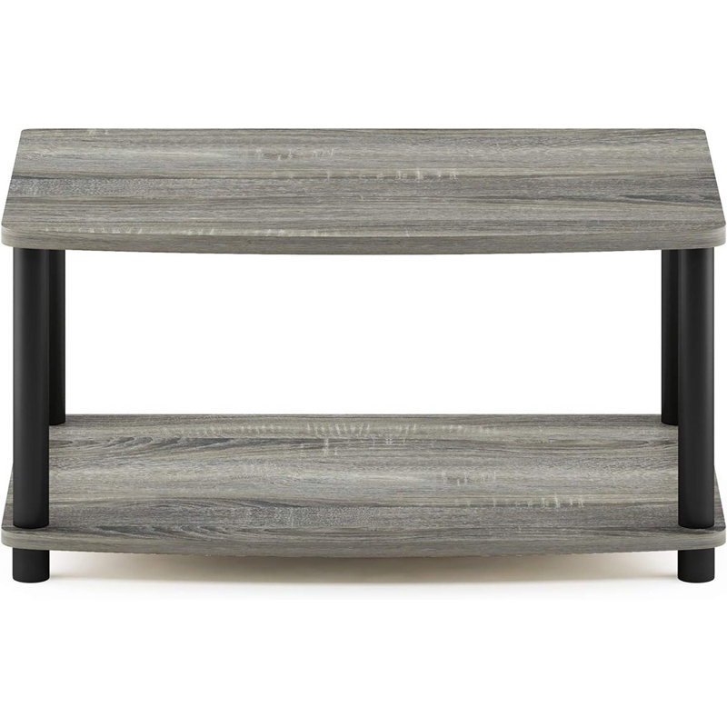 Tools 2-Tier Elevated TV Stand, French Oa..., Gray/Black