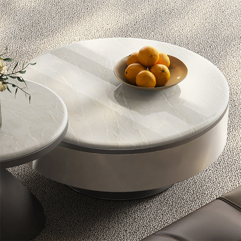 Table basse minimaliste de style italien, H 13,8 po x L 35,4 po x l 35,4 po