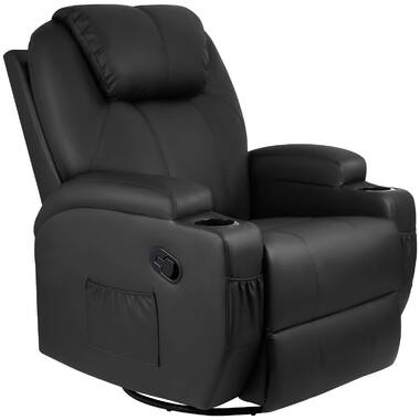 Orren Ellis Faux Leather Recliner Heated Massage Chair With