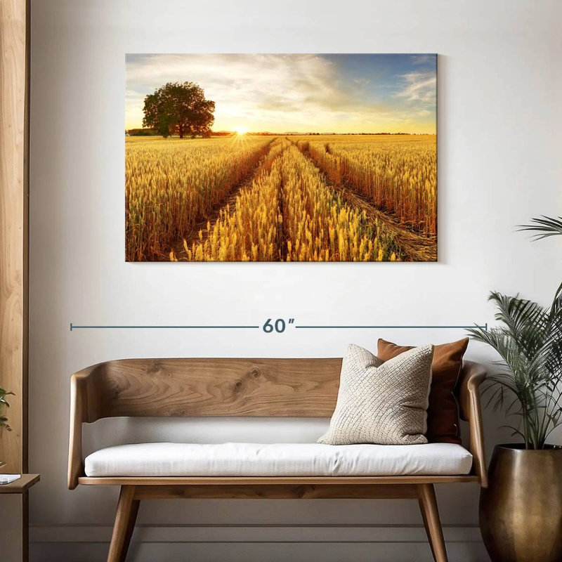 Harnek Golden Wheat Fields, 30" H x 45" W