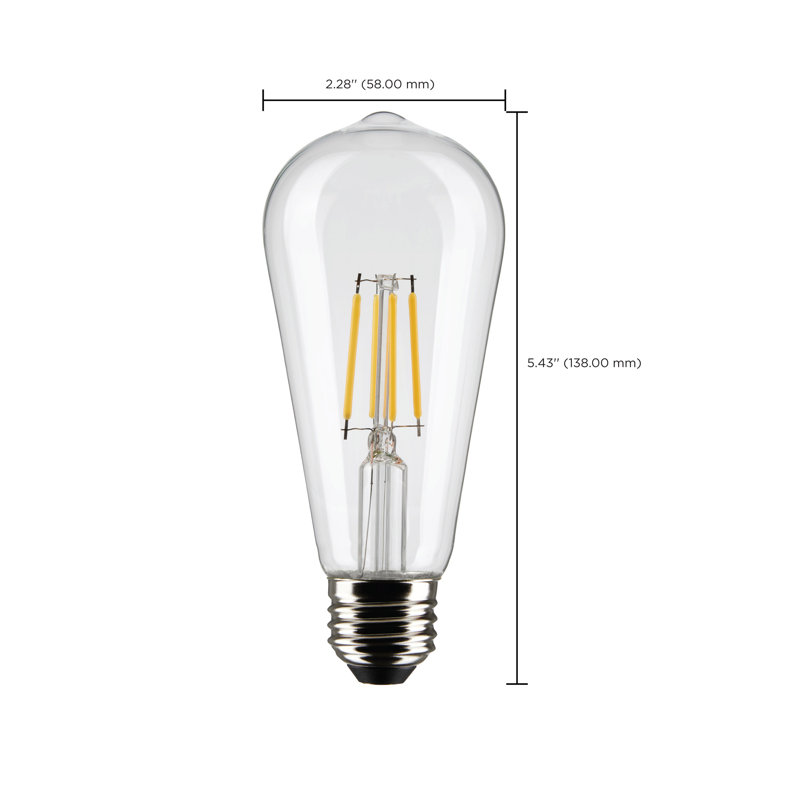 5 Watt Clear LED Bulb, 4000