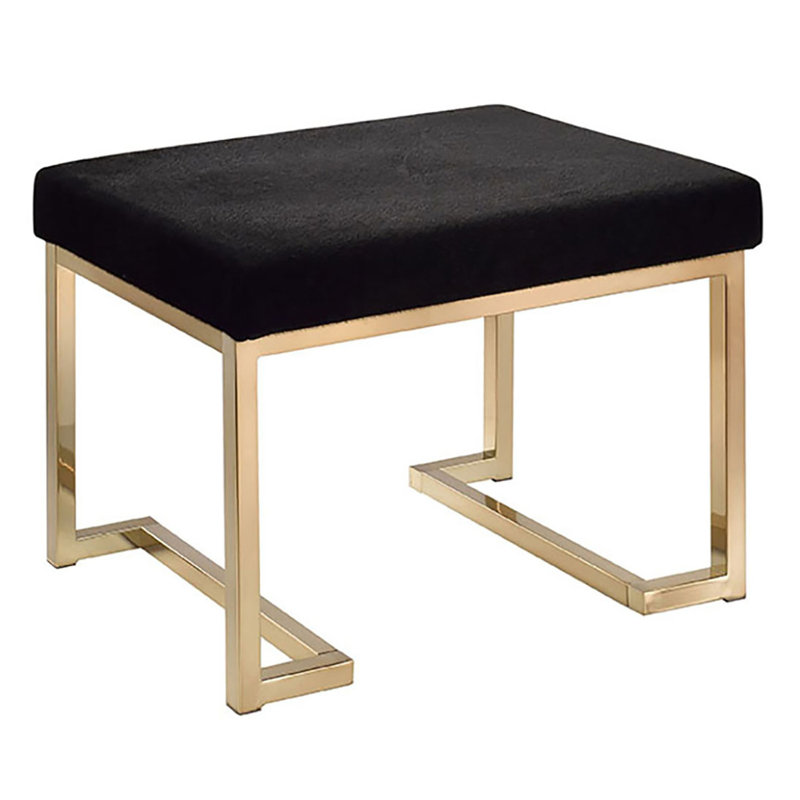 Ottoman with C Metal Base