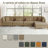 Seemab 5 - Piece Upholstered Camel Corduroy Modular Sectional with Pillow Back and Removable Ottoman-1445937440