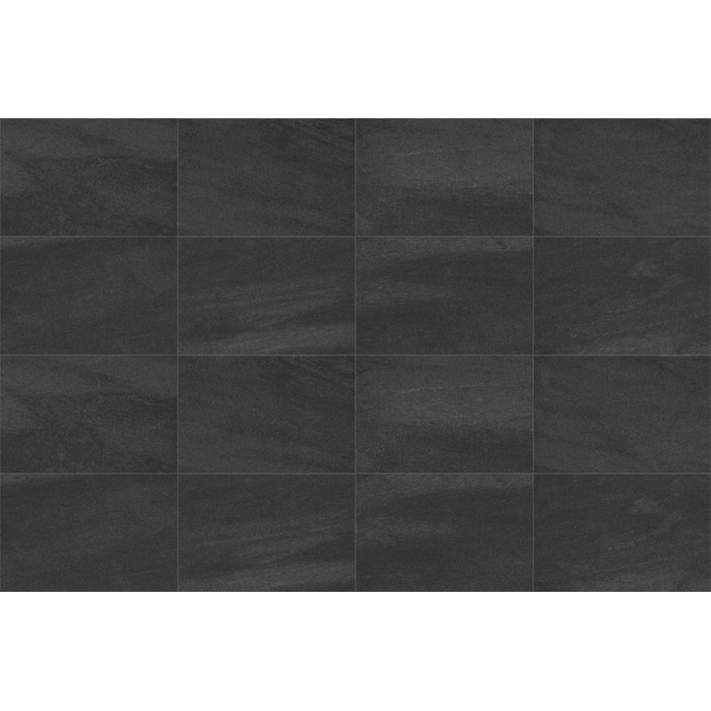 18" x 36" Porcelain Stone Look Wall & Floor Tile, Black