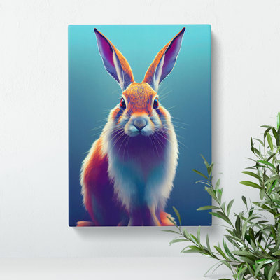 XC1022-2401X Hare In Colour - Wrapped Canvas Print