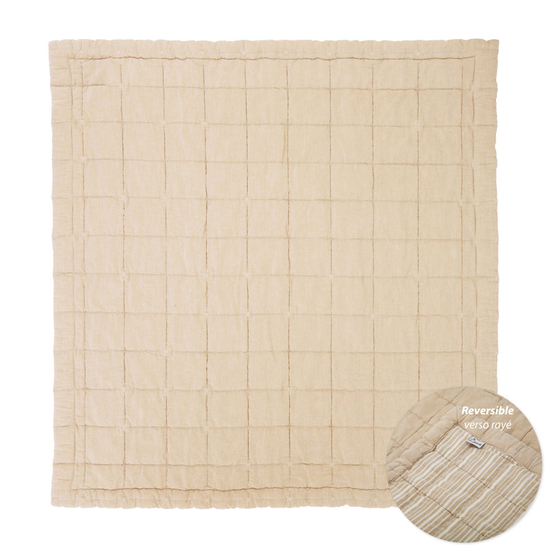 Adlay Striped Area Rug, Rectangle 87 x 100cm
