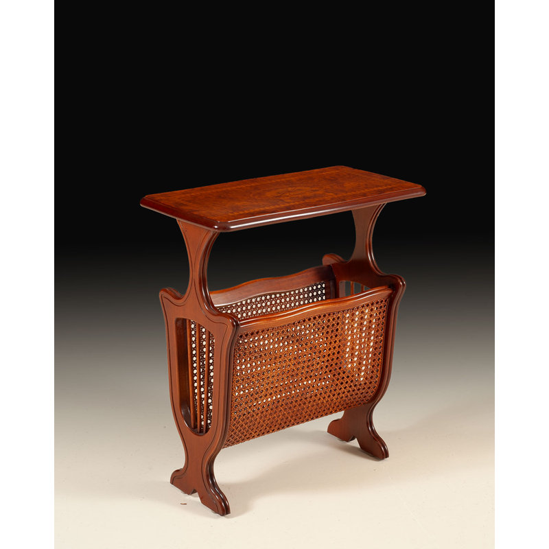 Traditional Italian Chairside Magazine Rack Table