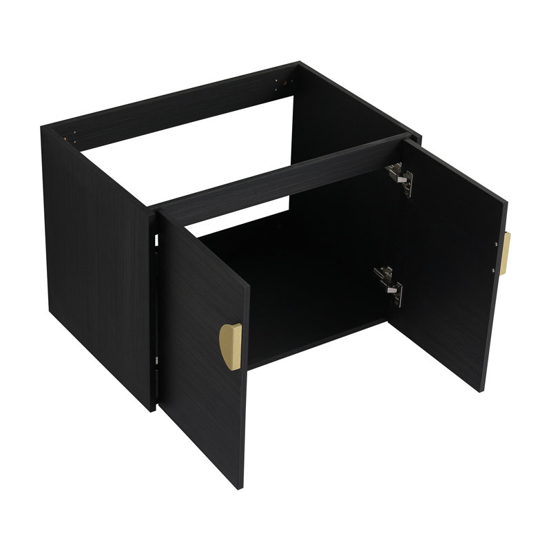 Ensemble de meuble-lavabo mural simple avec plateau en céramique 27,8 po Lurette