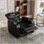 Fauteuil inclinable électrique en cuir PU 270 degrés avec port USB, porte-gobelet et plateau pour un confort ultime