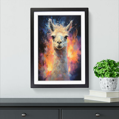 Llama Realism Art - Framed Print