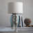 Holsworthy Stoneware Table Lamp with Linen Shade and Reactive Glaze