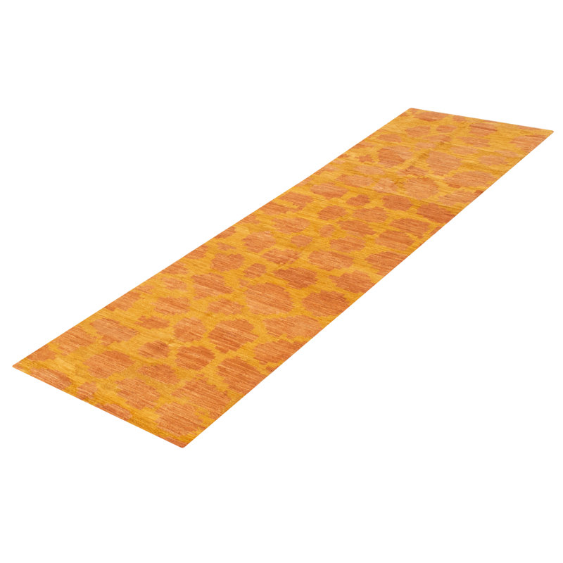 Tapis doré foncé Finest Peshawar Ziegler 3 pi 2 po x 11 pi 6 po
