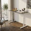 Bureau réglable en hauteur LifeSky pour petits espaces : Bureau assis-debout à manivelle manuelle avec rangement – ​​Bureau moderne pour appartements et postes de travail compacts