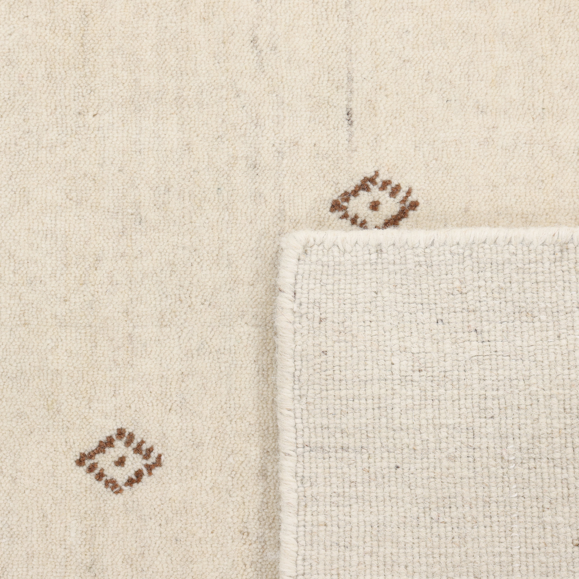 Simi Hand Knotted Cotton/Wool Southwestern Area Rug, Rectangle 2'6" x 8', Snow