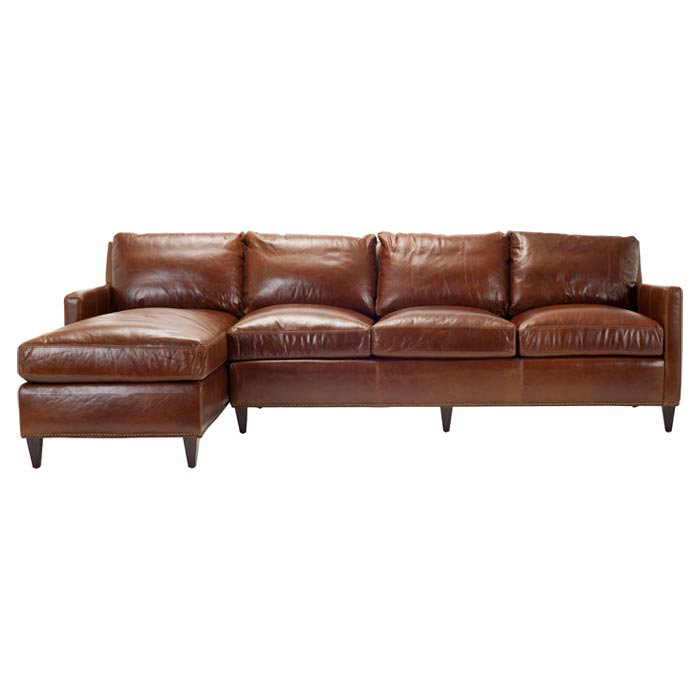 Canapé modulaire en cuir York, Face à gauche