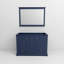 Meuble-lavabo double bleu marine 48 po X P 22 po D et 46 po Miroir