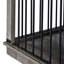 Cage pour chien en bois gris avec rangement et cloison - Meuble de rangement spacieux pour animaux