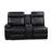 3-Piece 185"W Breathable Leather Power Recliner Living Room Sectional 