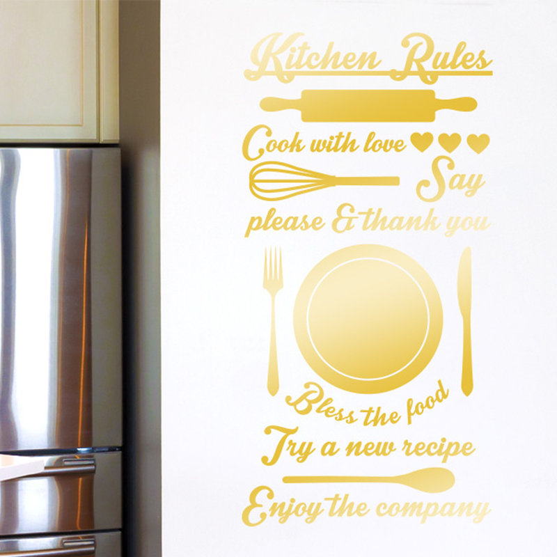 Wall Decal, Shiny Gold