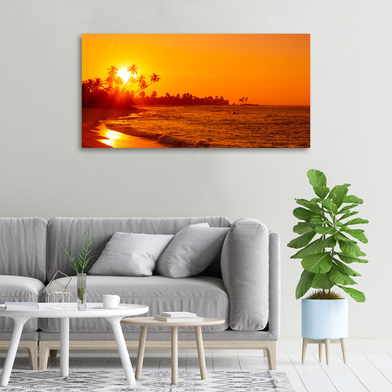 Sunset Beach - Wrapped Canvas Print