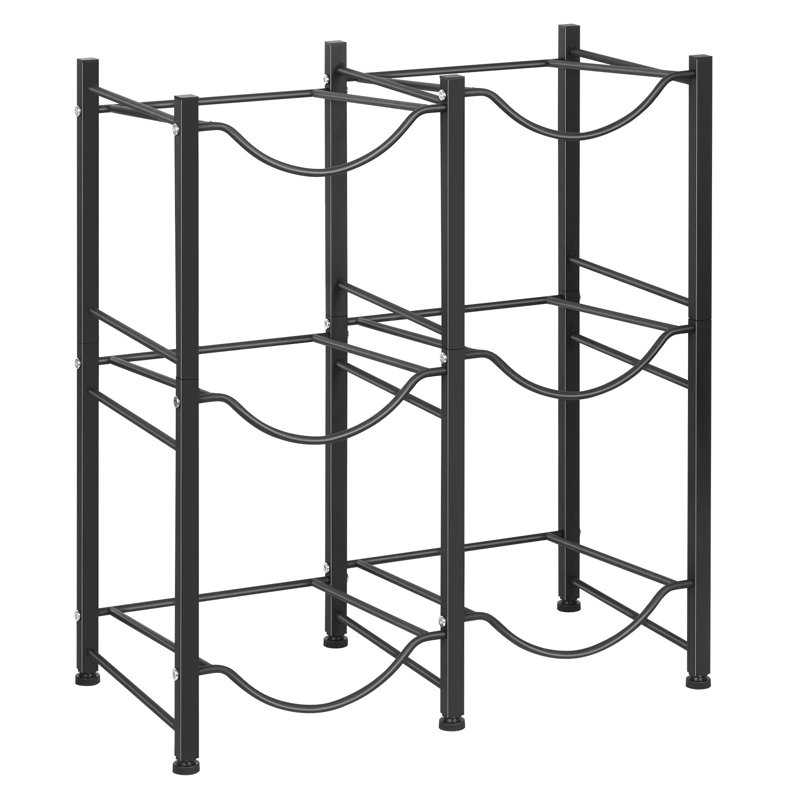 24.8'' W Metal Shelving Unit, Black