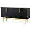 Armoire buffet à poignée en métal à 4 portes pour salle à manger, salon, chambre à coucher et couloir Trexm-2033437349
