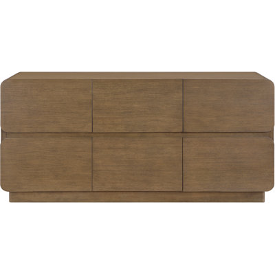 Commode Adagio en bois massif brun et placage de chêne