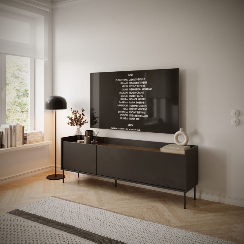 Unfinished TV Stand, 175, Black