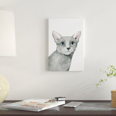 « cat portrait i », impression sur toile