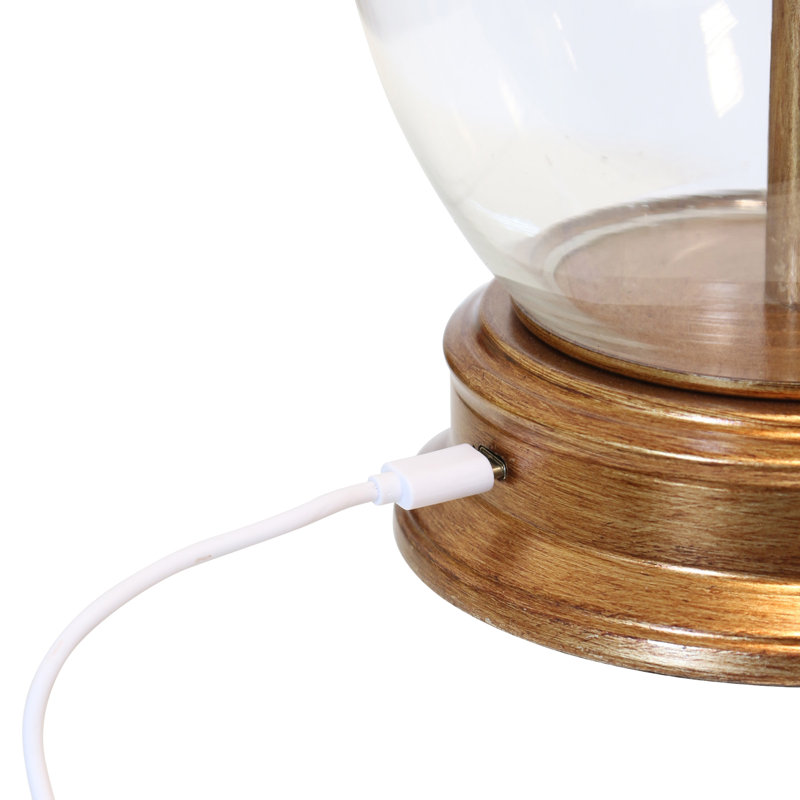 Lampe de table rechargeable en verre Ellery
