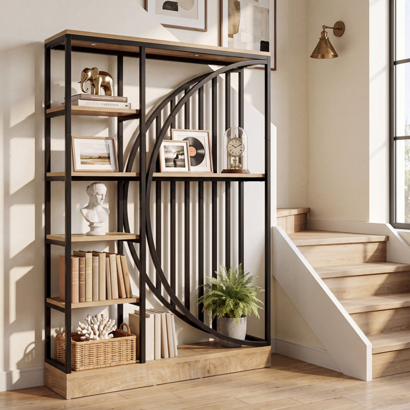 Cloison de 70,9 po de hauteur avec tablettes de rangement à 5 niveaux, Single