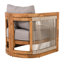 Ensemble de salle à manger d'extérieur en bois d'acacia rustique moderne avec chaises en corde tissée et table à lattes ronde d'yahir-133878497-133878501
