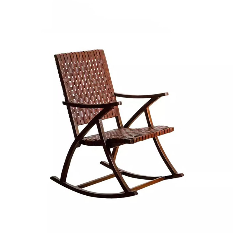 Chaise berçante en bois massif Modern Modern