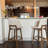 Annemasse 28" H Solid Wood Low Back Bar Stools-867200049