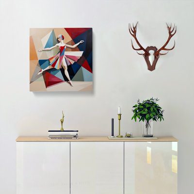 Ballerina Constructivism - Wrapped Canvas - Framed Print