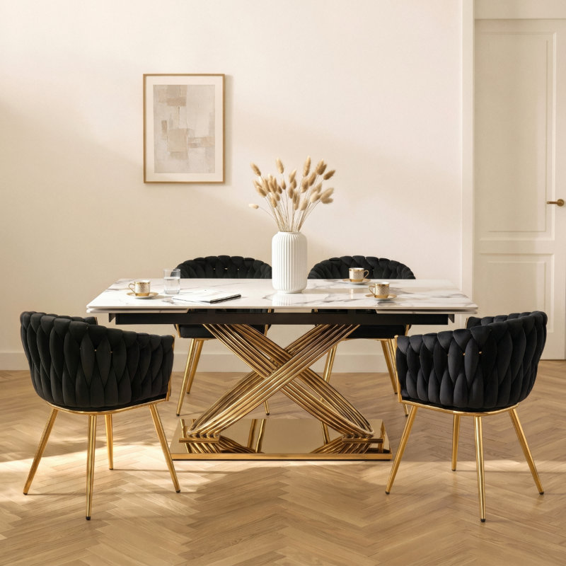 Dining Table, White Marble