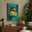 Yellow Bulldozer Mid-Century - Wrapped Canvas-1799058954-1799059059