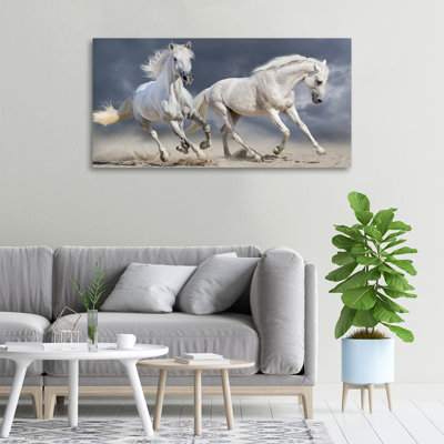 White Horses Beach - No Frame Print on Canvas