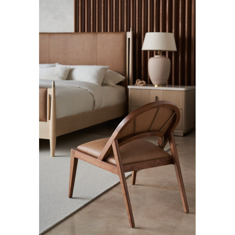 Rhythm 2 - Drawer Solid Wood Nightstand, Natural Oak/Off-White