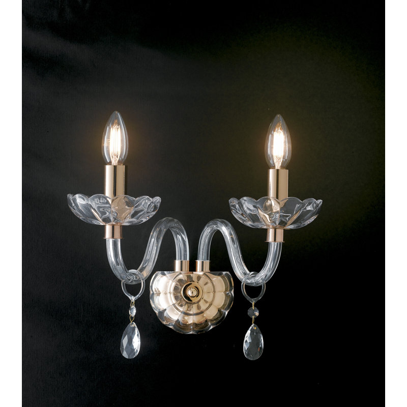 Solomon Glass Candle Wall Light