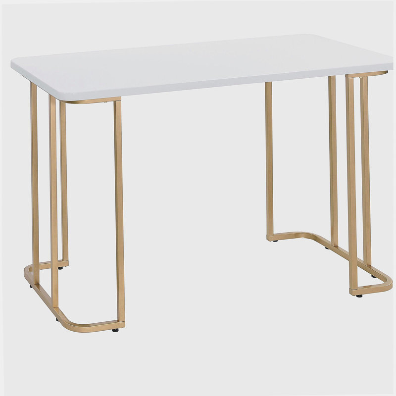 Bureau blanc doré
