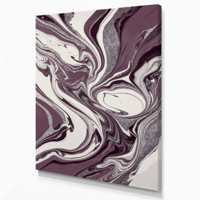 Abstrait art fluide sur toile brune 94