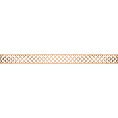46 3/8"W x 4"H x 3/8"T Manchester Fretwork Moulding, Red Oak